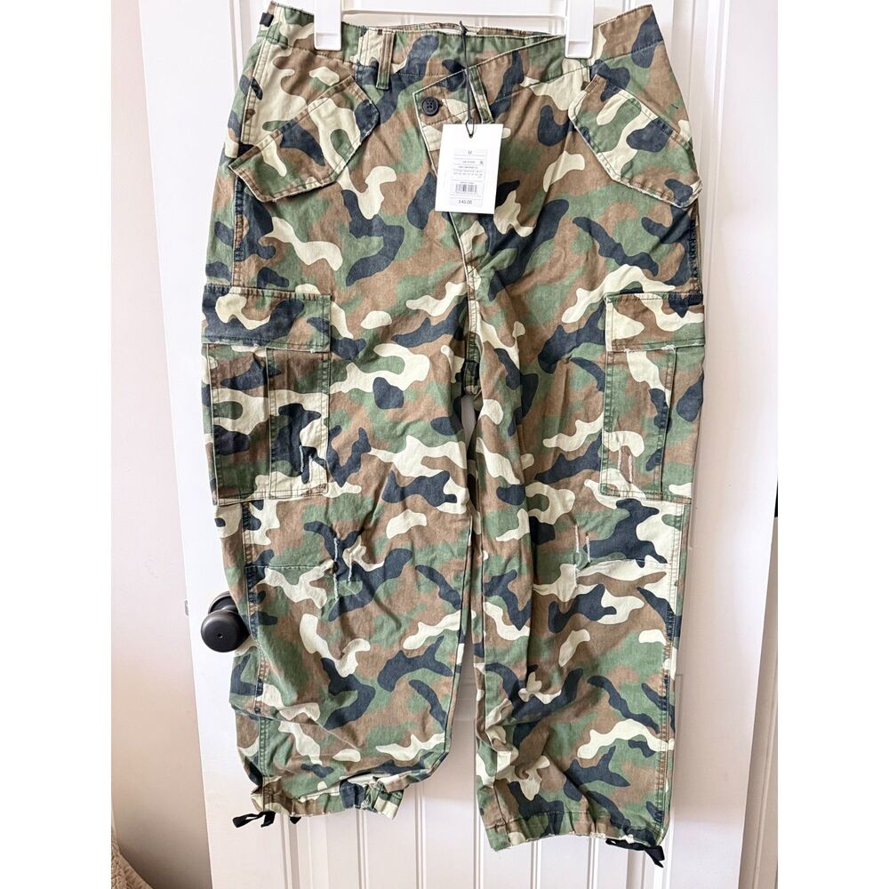 NWT KBB by Kahlana Women's Camo Cargo Pants Mid-Rise Jogger Size M